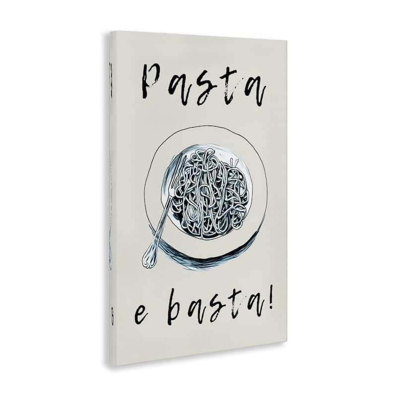 Stupell Pasta e Basta Meal Canvas Wall Art Design By Andreas Magnusson