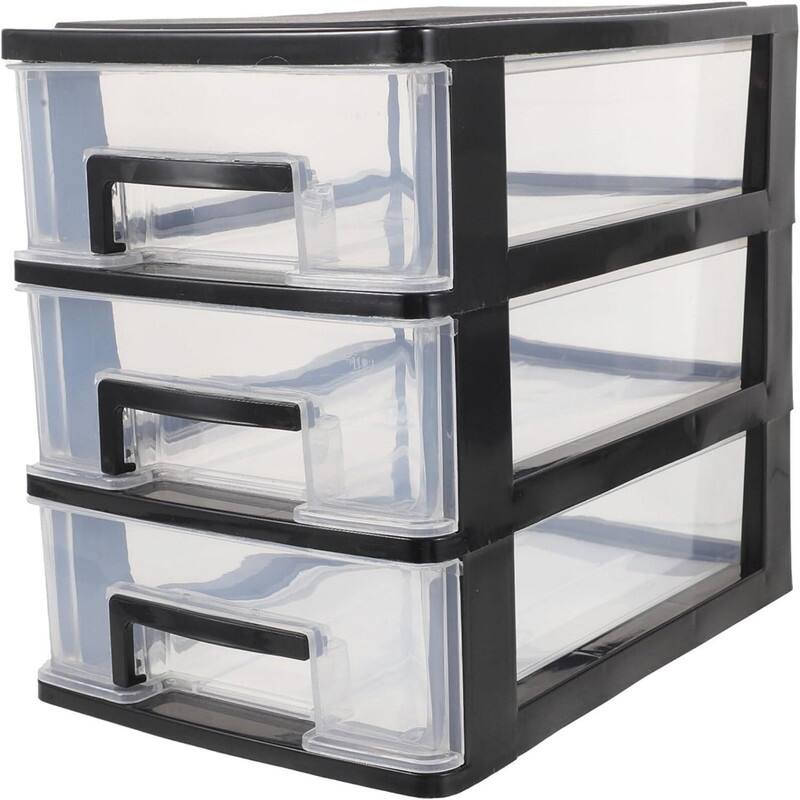 Plastic Home Office Storage Organizer - Black
