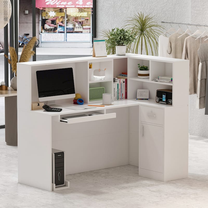Modern L-Shaped Reception Desk Reception Table Secretary Table Working