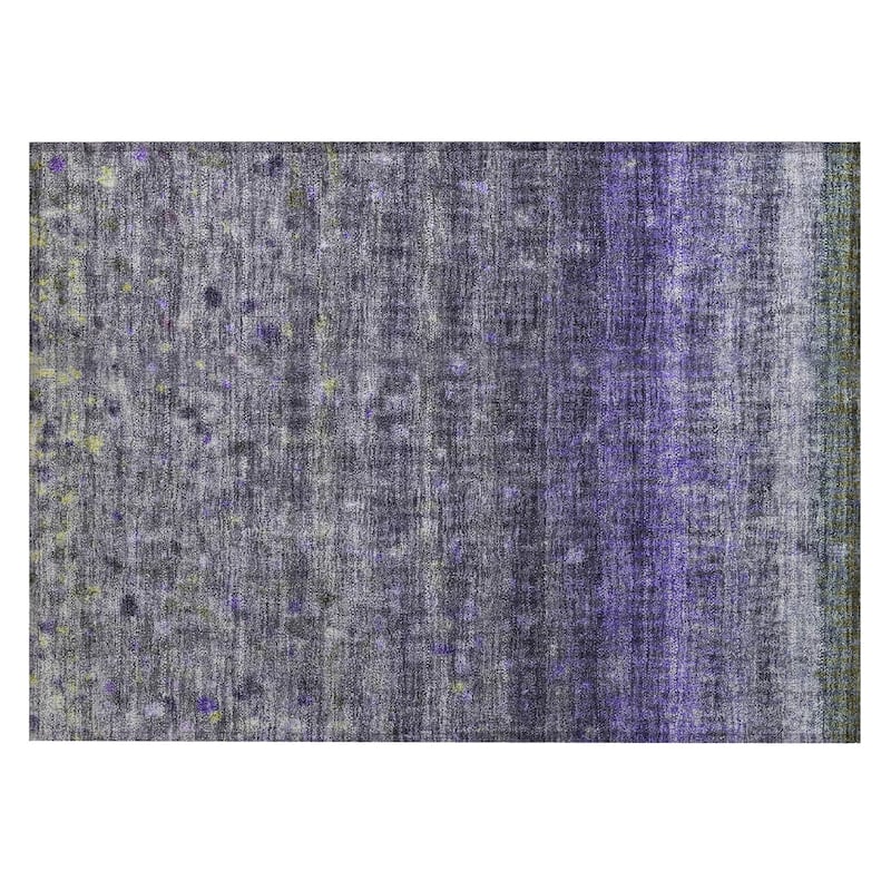 Machine Washable Indoor/ Outdoor Abstract Ombre Chantille Rug