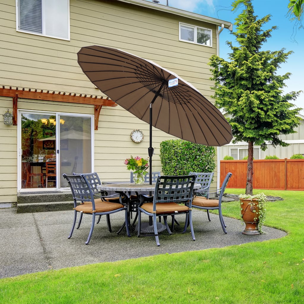 Island Umbrella Parisian 9-ft Round Olefin Market Umbrella