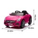 preview thumbnail 80 of 78, Kids 12V Mercedes-Benz Ride-On Car with Parental Remote Control, USB, Bluetooth, Adjustable Speeds, Ages 2-4 Pink