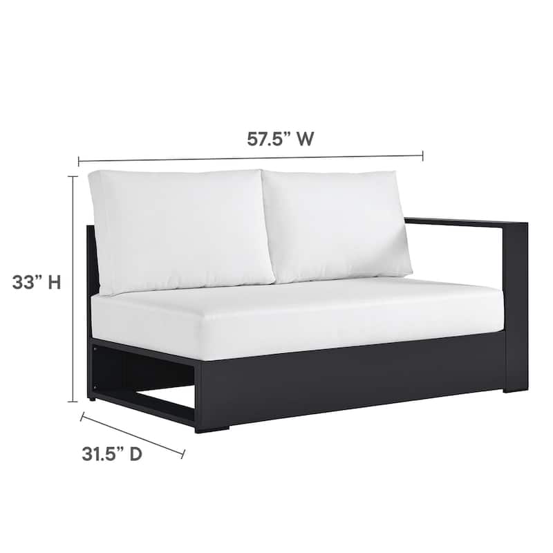 Tahoe Patio Aluminum 3-Piece Left-Facing Chaise Sectional Sofa Set