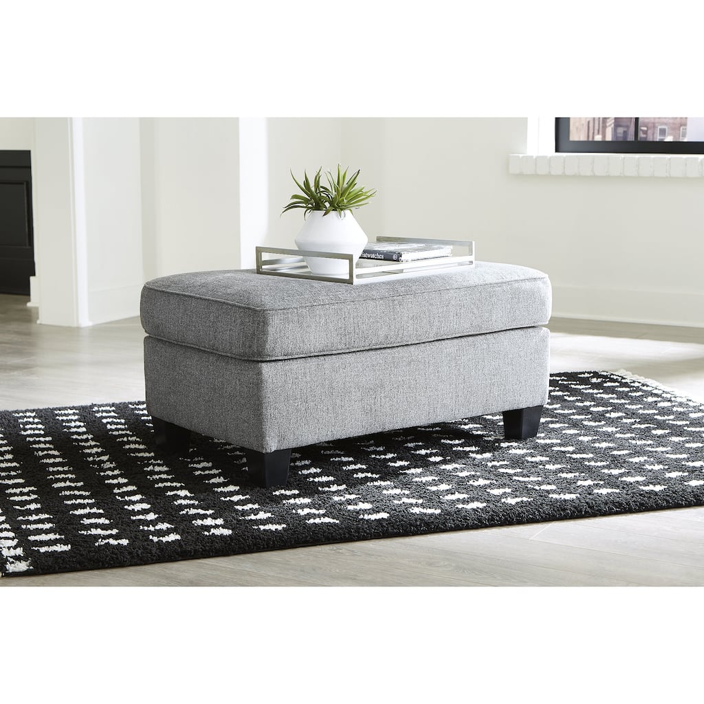 Signature Design by Ashley Mathonia Smoke Ottoman