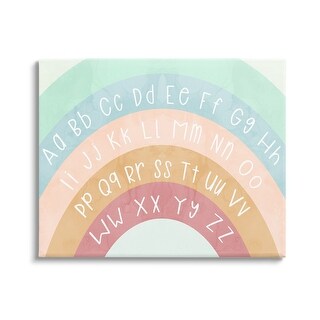 Stupell Alphabet Letters on Rainbow Canvas Wall Art Design by Lil' Rue ...