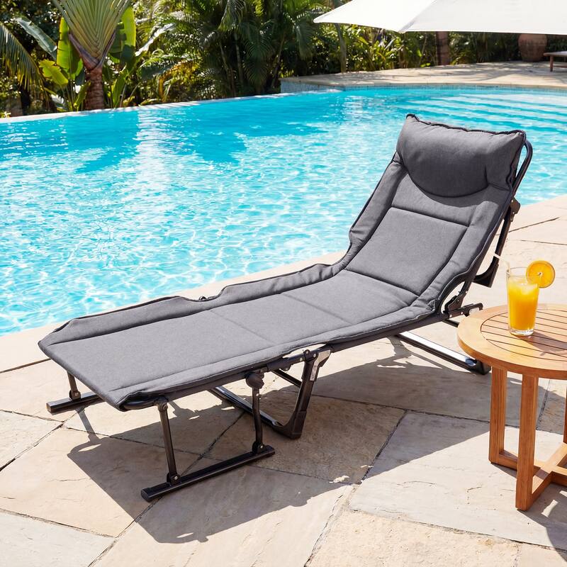 Gymax 3-in-1 Folding Camping Cot w/Mattress & 6 Backrest Positions