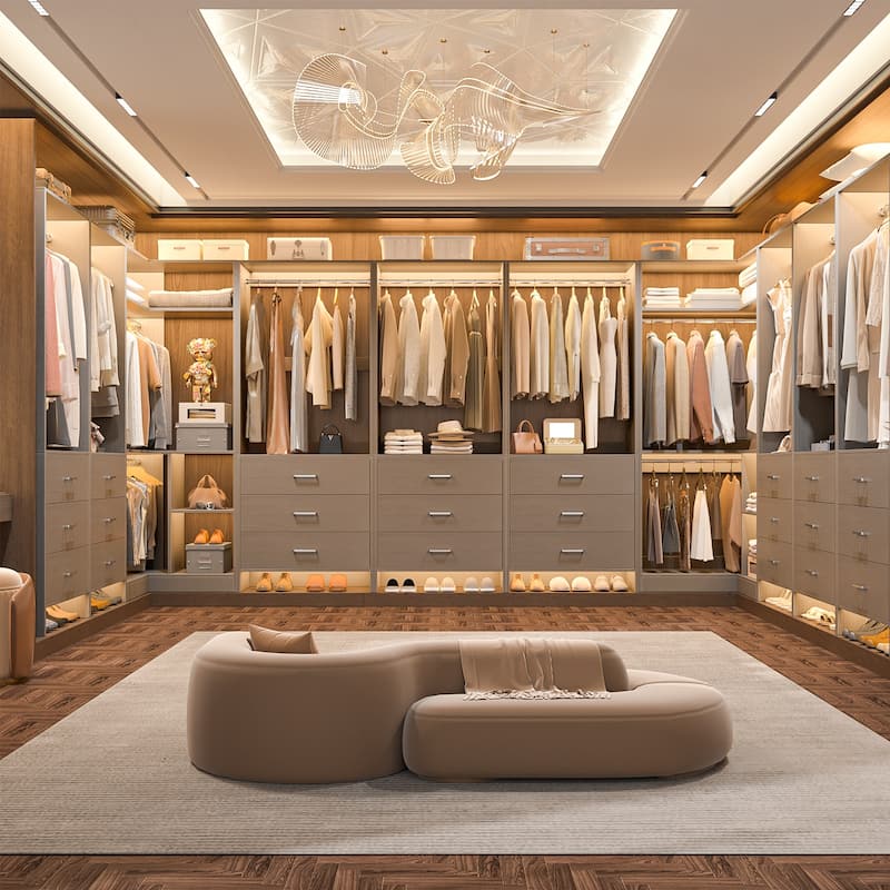 Cimly Set of 3 Freestanding Corner Closet System, Space-saving Closet Organizer for Walk-in/ Reach-in Closet