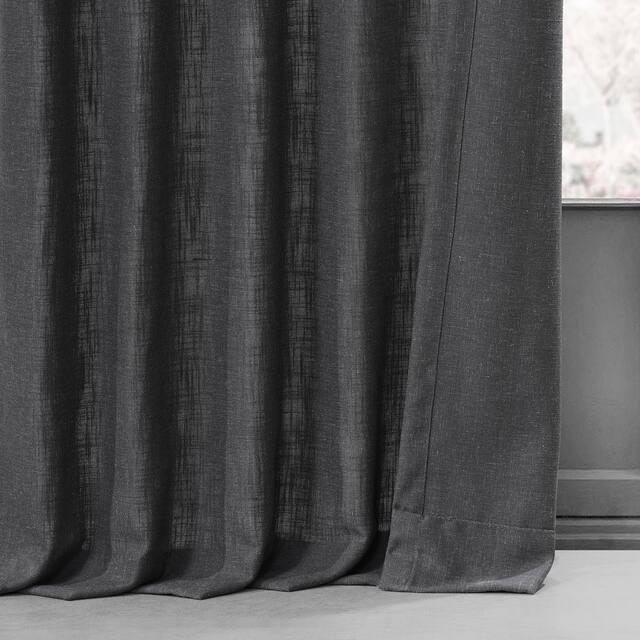 Heavy Faux Linen Single Curtain (1 Panel)