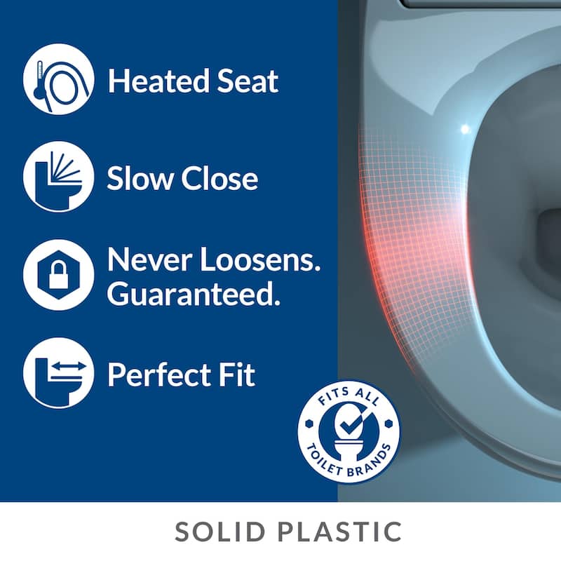 Radiance Heated Night Light Toilet Seat will Slow Close and Never