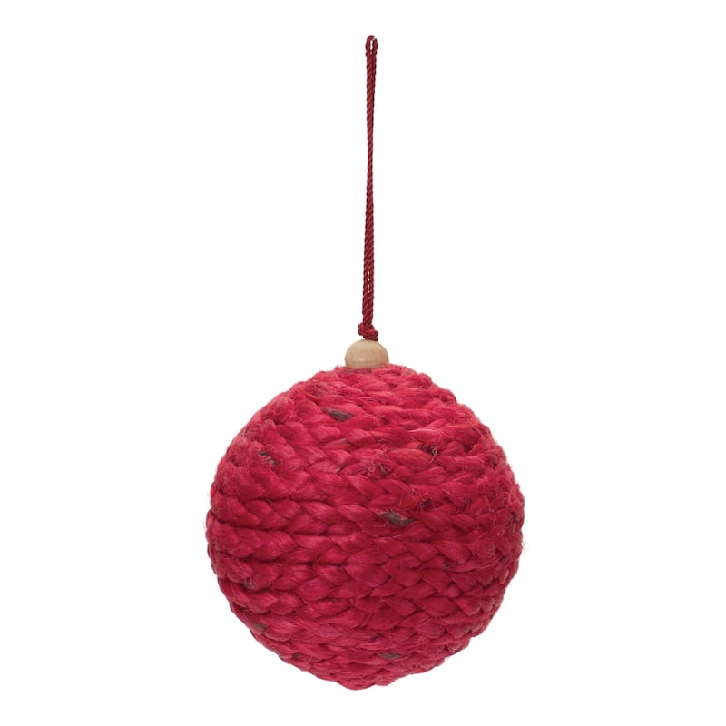 4ct Red Solid Christmas Ball Ornaments 4" (101mm)