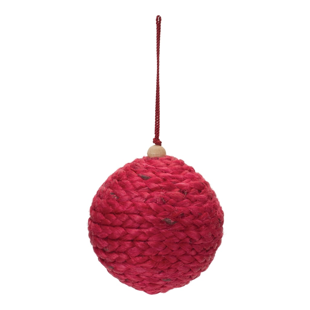4ct Red Solid Christmas Ball Ornaments 4" (101mm)
