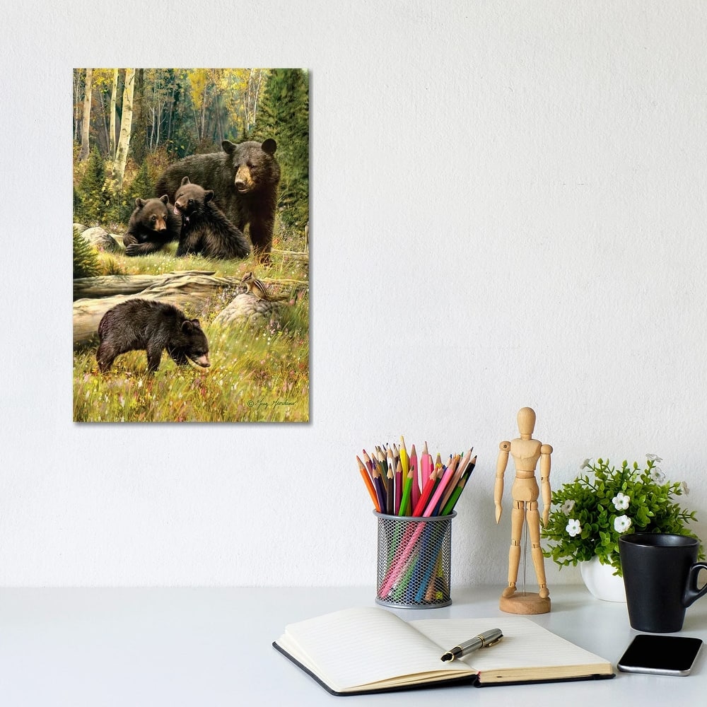 iCanvas "Black Bear Family" by Greg & Company Canvas Print