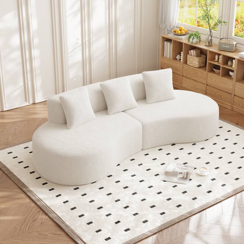 Modern Velvet 5-Seater Sofa for Living Room, Bedroom & Office