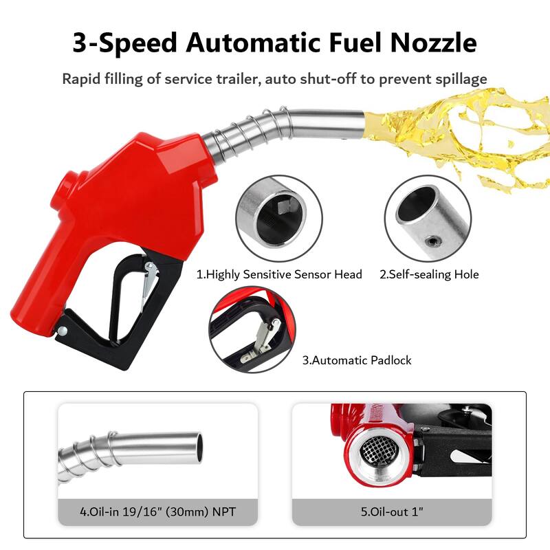 1" x 50ft Fuel Hose Reel Grey, 300PSI Diesel Fuel Transfer Hose Working with 12V Pump & Tank