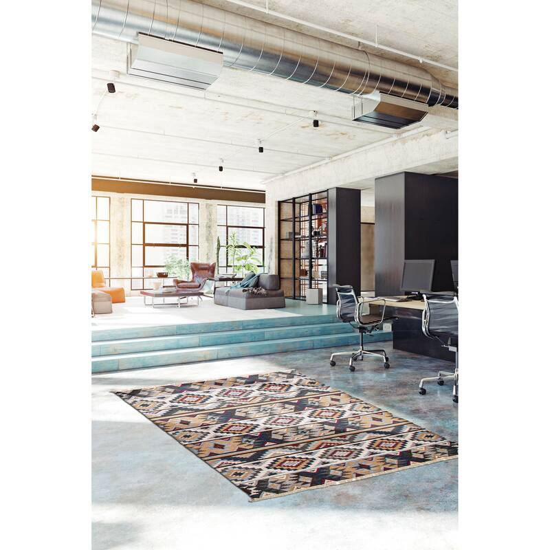 Ankara FW Grey Kilim 5'1" x 8'0" - 5'1 x 8'0