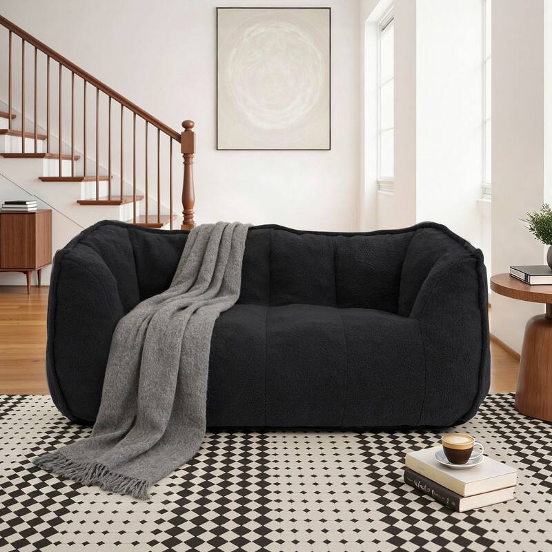 Teddy Fleece 2-Person Bean Bag Sofa