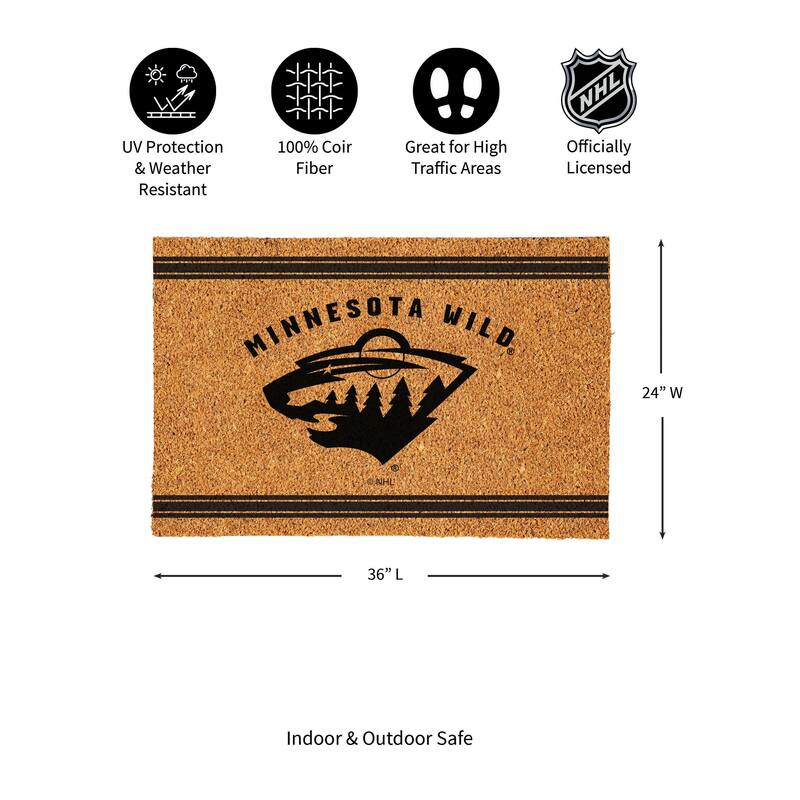 Minnesota Wild Monochrome Indoor/Outdoor Coir Door Mat