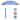 8FT Beach Umbrella Portable Sunshade Umbrella with Sand Anchor
