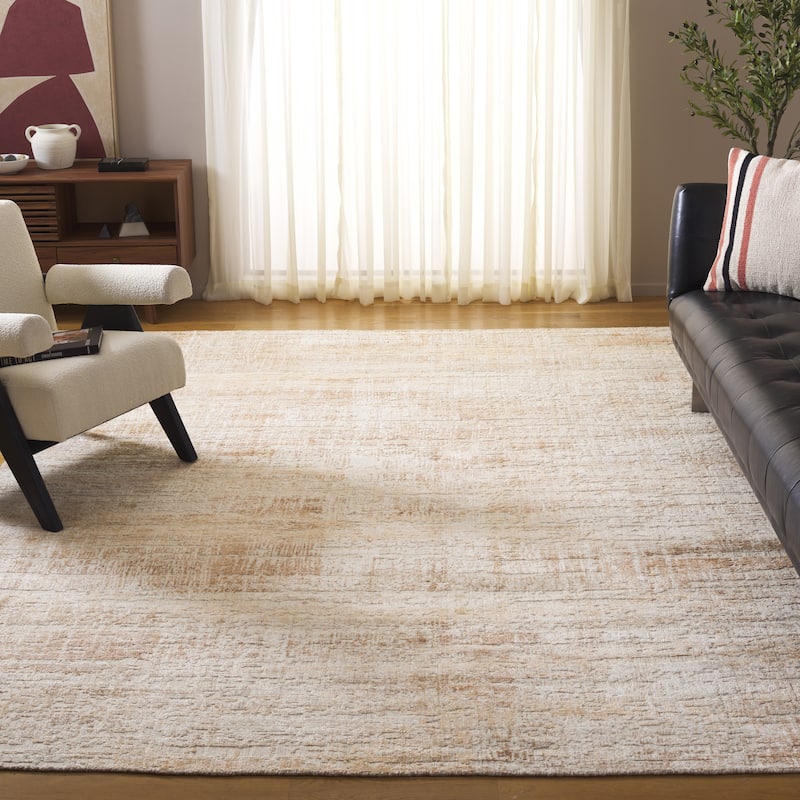 SAFAVIEH Handmade Bedford Milva Viscose Rug - Lt Rust - 8' x 10'
