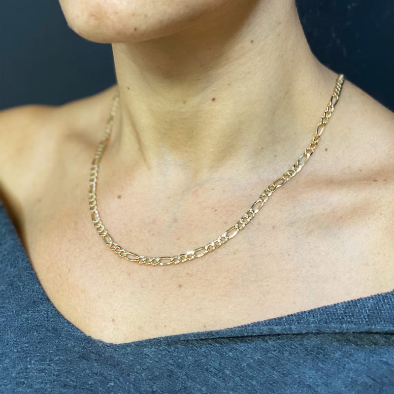 14k Yellow Gold-filled Figaro Link Chain Necklace (18-36 inches)