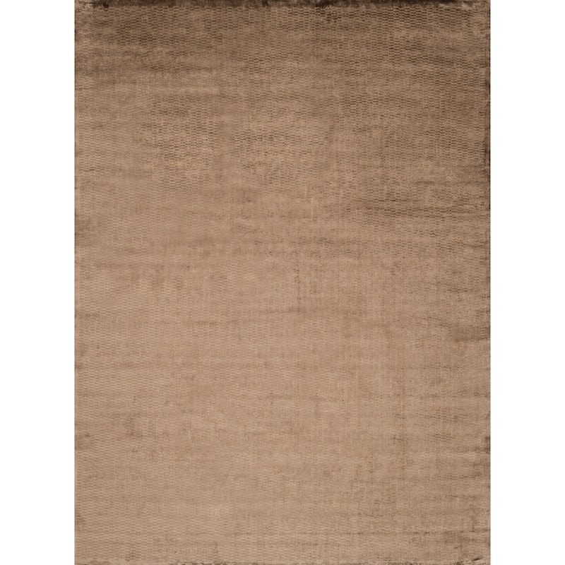Alexander Home Hand-woven Grandeur Viscose Rug - Mocha - 5'6" x 8'6" - Rectangle