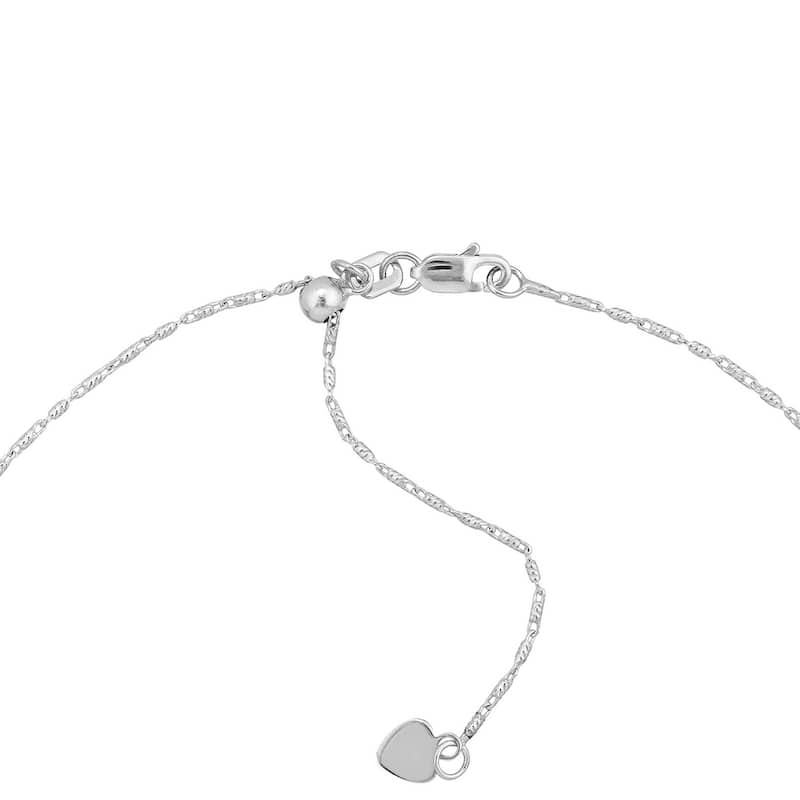 Curata 14k Yellow or White Gold 22" 0.95mm Adjustable Lumacina Chain Necklace (Lobster)