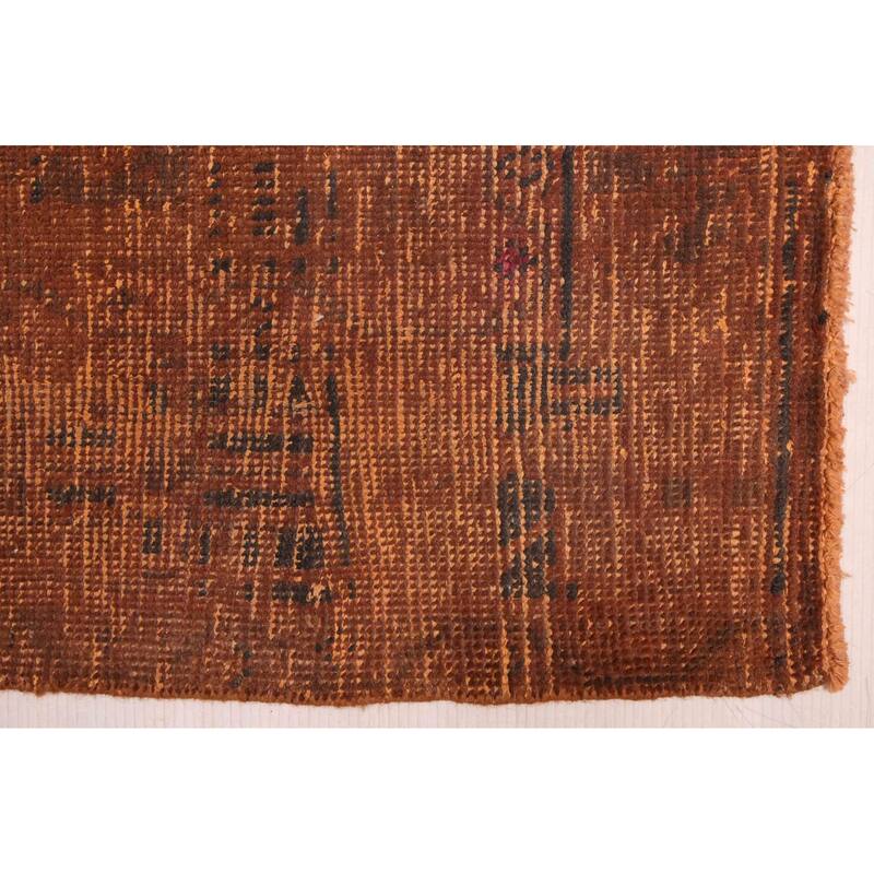 ECARPETGALLERY Hand-knotted Color Transition Burnt Orange Wool Rug - 4'9 x 8'6