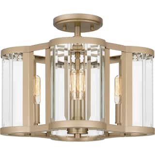 Quoizel Semi-Flush Mount 4-Light Semi-Flush Mount in Bronze Gold