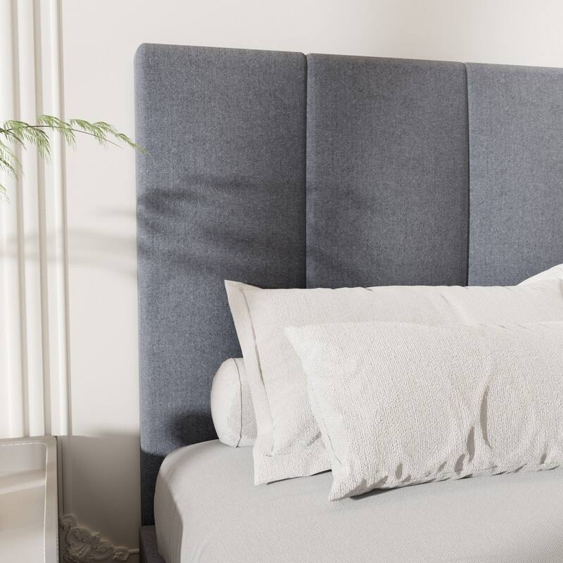 Modern Upholstered Lift-Up Storage Platform Bed with Headboard