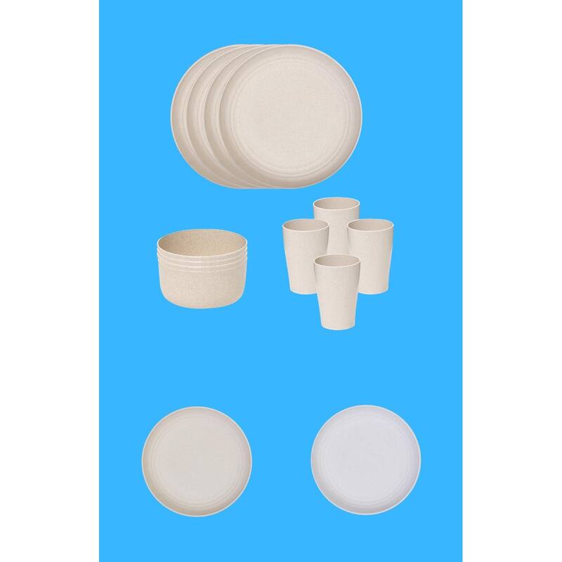 Stephan Roberts Wheat Straw; EcoFriendly Dinnerware 12pc Set (Cereal