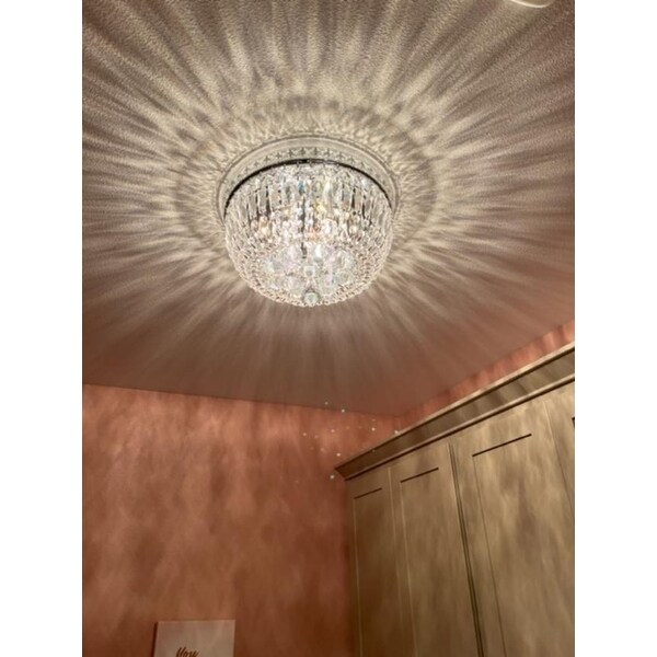 Crystal Flushmount Chandelier 