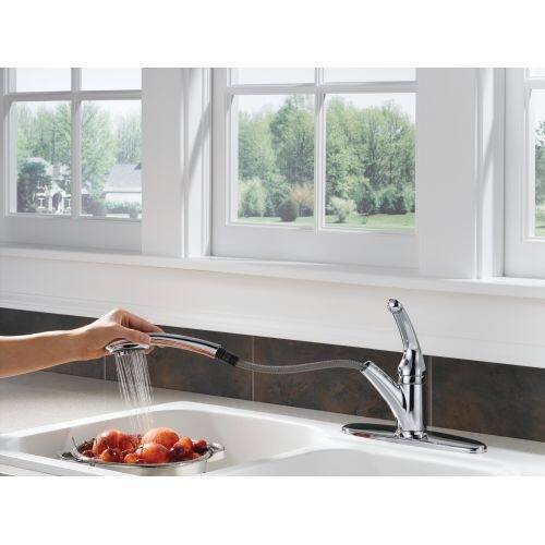 Shop Delta 470 We Dst Signature Pull Out Kitchen Faucet Water