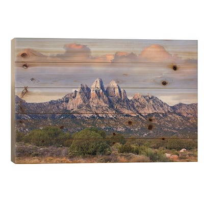 Organ Mountains, Chihuahuan Desert, New Mexico I Print On Wood by Tim Fitzharris - Multi-Color