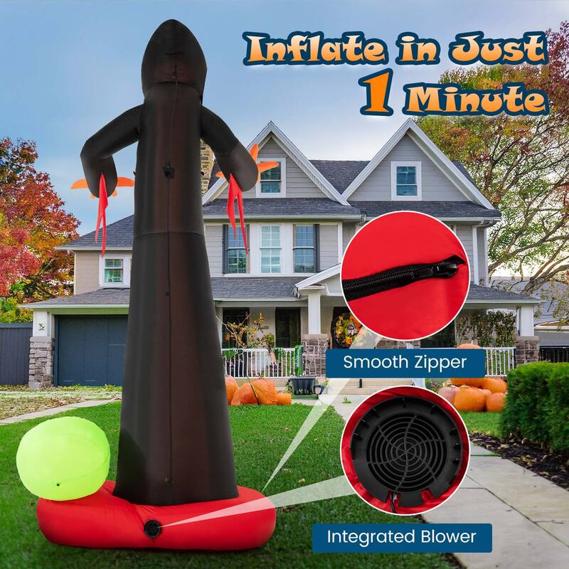 Costway 12 FT Inflatable Grim Reaper Ghost Large Halloween Inflatables - See Details