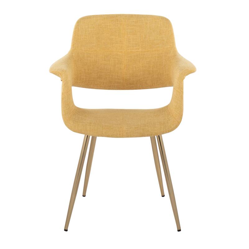 Silver Orchid Fauske Upholstered Chair with Metal Legs - Set of 2