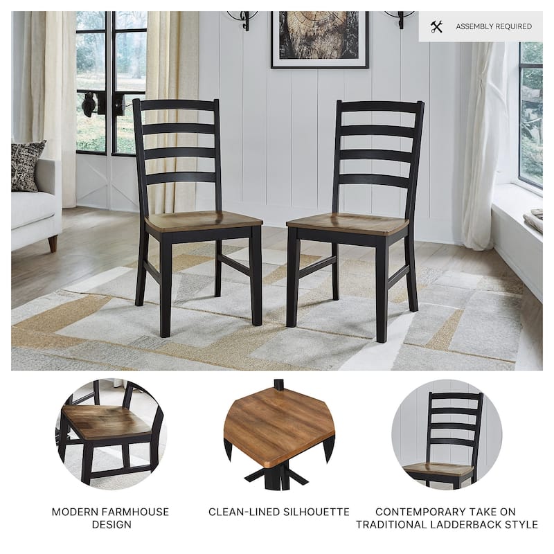 Signature Design by Ashley Wildenauer Brown/Black Dining Chair - 19" W x 23.25" D x 39" H