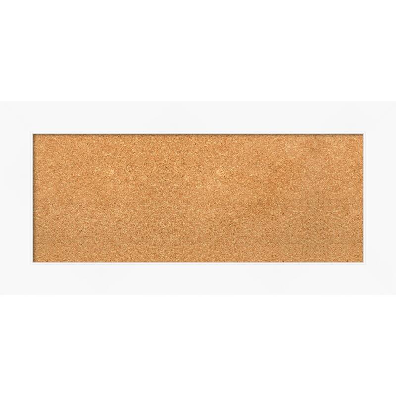 Cabinet White Framed Cork Bulletin Memo Board