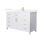 Option White / White Quartz Top / Brushed Gold Hardware