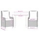 preview thumbnail 4 of 8, vidaXL Garden Dining Set Black, Cream white - 31.5 x 31.5 x 29.1