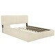preview thumbnail 7 of 34, Upholstered Platform Bed with Lateral Storage Compartments and Thick Fabric,Velvet