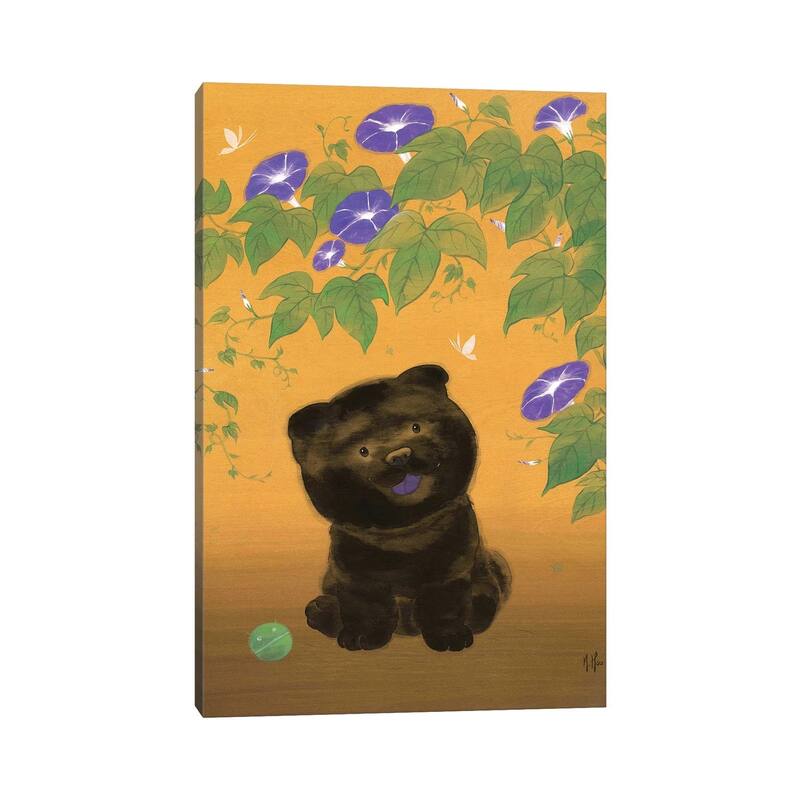 iCanvas "Chow and Morning Glories" by Martin Hsu Canvas Print