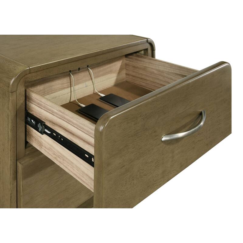 Tully Nutmeg 2-drawers Nightstand