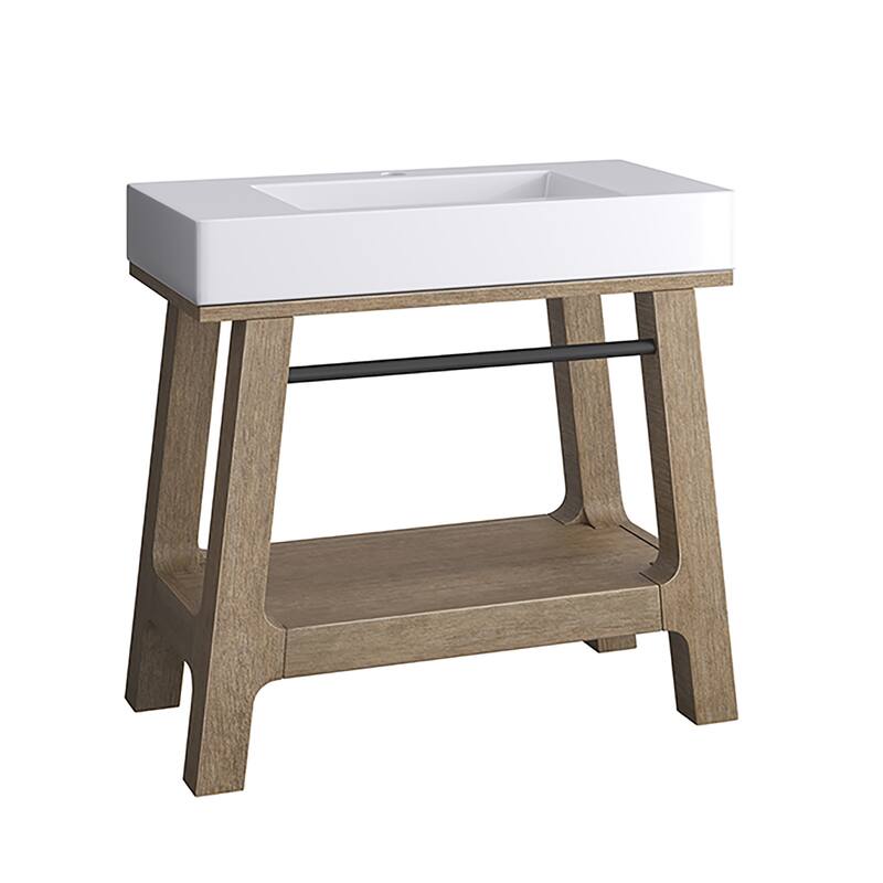 James Martin Vanities Auburn 36" Sink Console, Weathered Timber