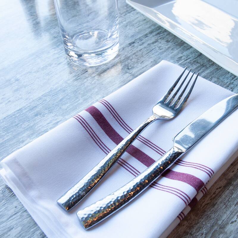 Arkwright Home 18x22 Inch Striped Bistro Napkins - Pack of 12