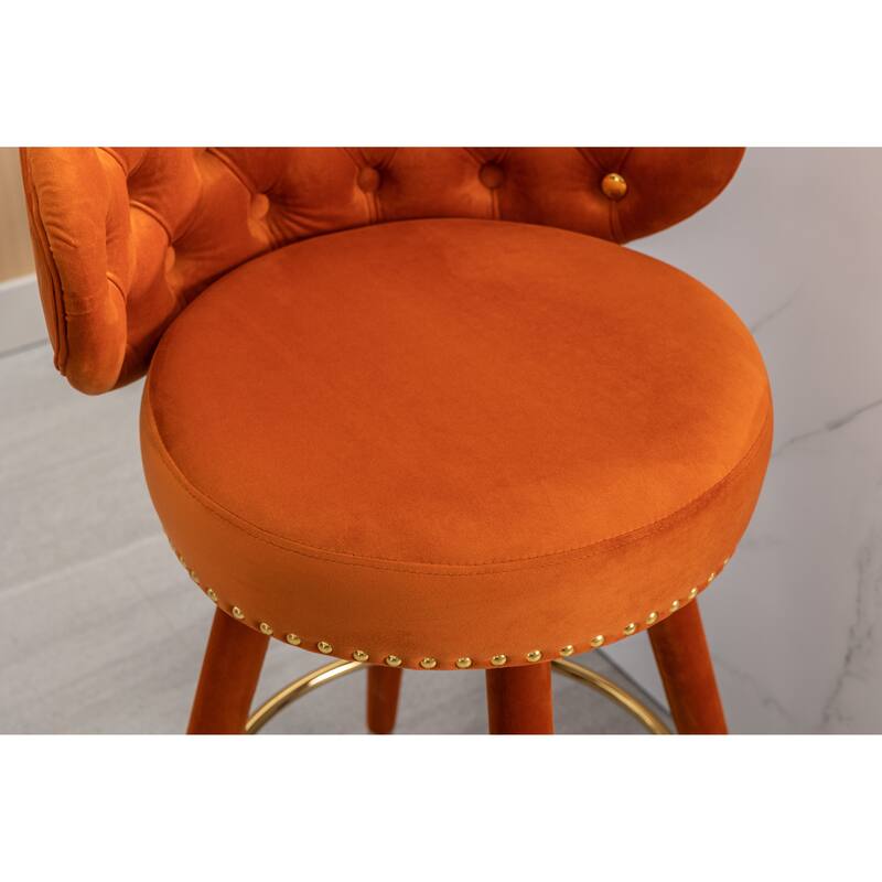 COOLMORE Counter Height Bar Stools Set of 2
