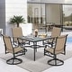 preview thumbnail 8 of 92, Versatile Outdoor Dining Sets w Swivel/Folding Chairs & Steel Slat Table and HDPE Dining Table Set for Gardens, Patios
