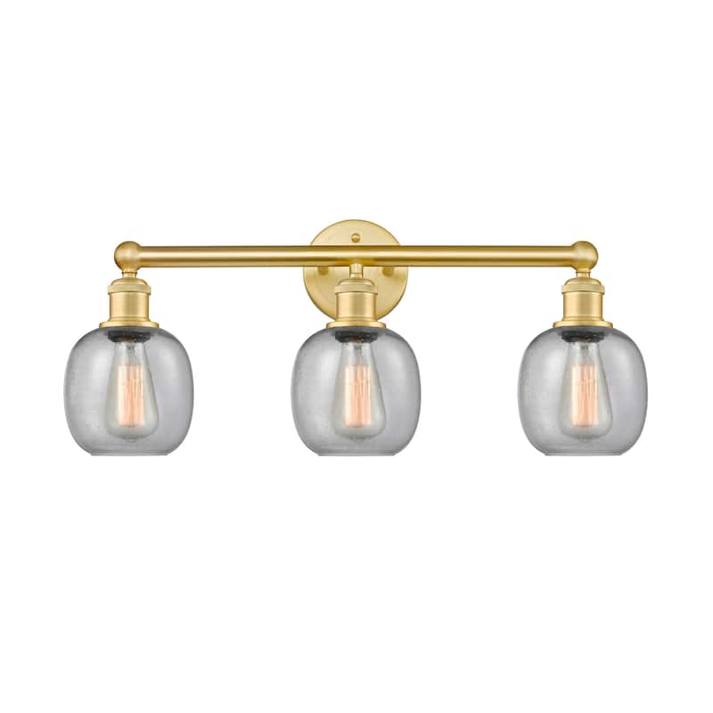 Innovations Lighting 616-3W-12-24 Belfast Vanity Belfast 3 Light 24" - Satin Gold / Seedy