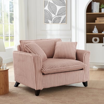 Lazy Sofa Chair Single Person with Backrest Soft Cushion Armrests Living Room Bedroom