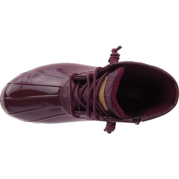 wine sperry duck boots