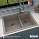 preview thumbnail 34 of 60, Karran 33" Top Mount Large/Small Bowl Quartz Kitchen Sink Kit - 33" x 22" x 9"
